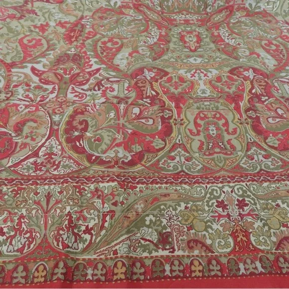 Vintage Ralph Lauren Randolph Galahad Paisley cotton sateen king flat sheet. - Picture 3 of 4